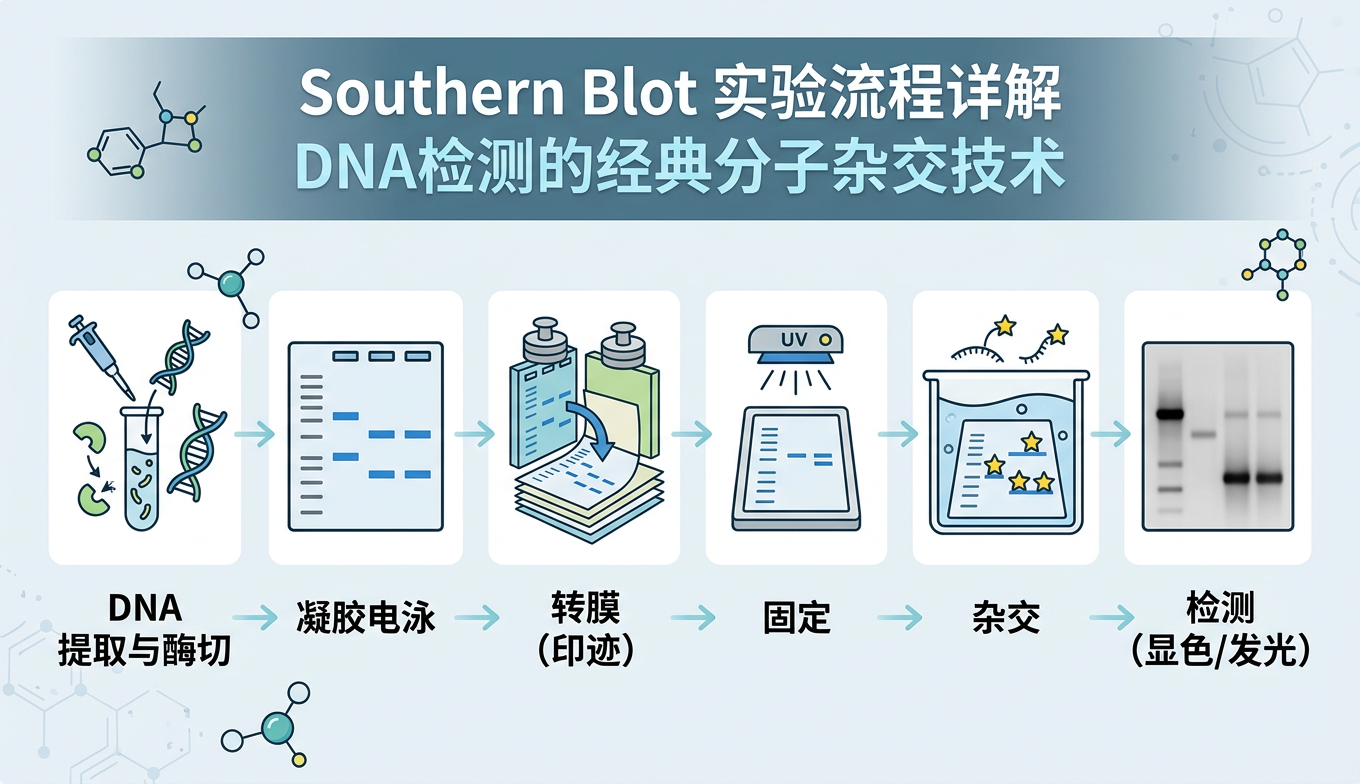 Southern Blot实验流程详解：DNA检测的经典分子杂交技术