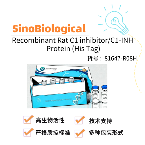  SinoBiological义翘神州 Recombinant Rat C1 inhibitor/C1-INH Protein (His Tag) 大鼠C1抑制剂蛋白