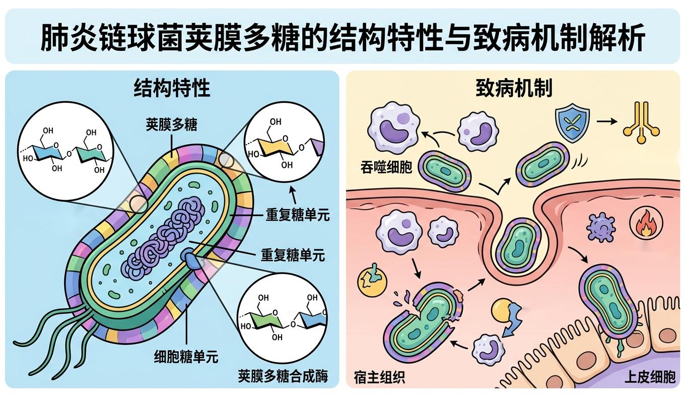 肺炎链球菌荚膜多糖的结构特性与致病机制解析