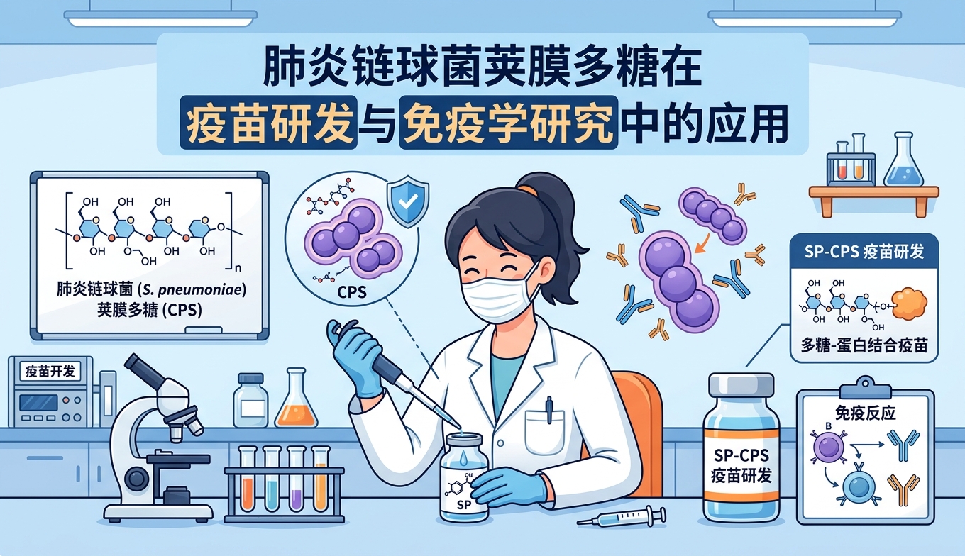 肺炎链球菌荚膜多糖在疫苗研发与免疫学研究中的应用